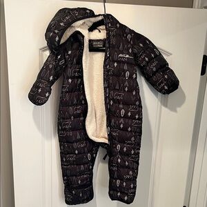 Eddie Bauer Infant Down Snow Suit Sherpa-Lined Kids One-Piece Footie